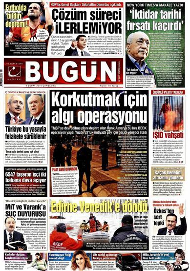 Gazete manşetleri (04.02.2015)
