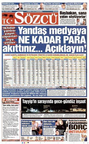 Gazete manşetleri (04.02.2015)