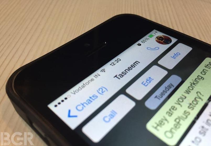 WhatsAppın sesli görüşme butonu iPhonelara geldi