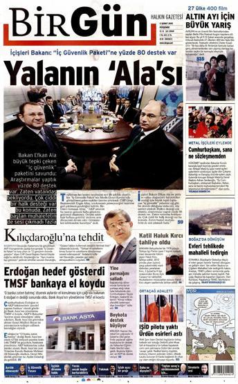 Gazete manşetleri (06.02.2015)