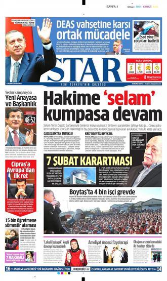 Gazete manşetleri (06.02.2015)