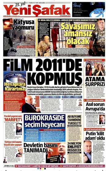 Gazete manşetleri (06.02.2015)