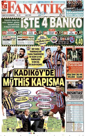 Günün gazete manşetleri (07.02.2015)