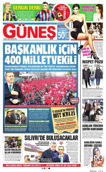 Günün gazete manşetleri (07.02.2015)
