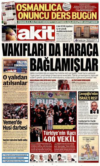 Günün gazete manşetleri (07.02.2015)