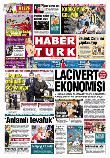 Gazete manşetleri (08.02.2015)