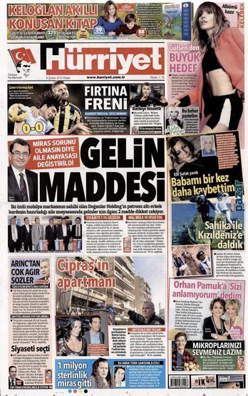Gazete manşetleri (08.02.2015)