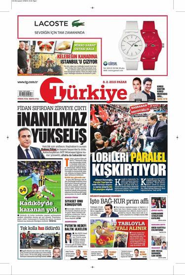 Gazete manşetleri (08.02.2015)
