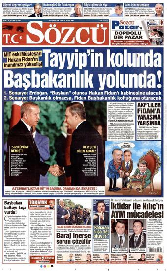Gazete manşetleri (08.02.2015)