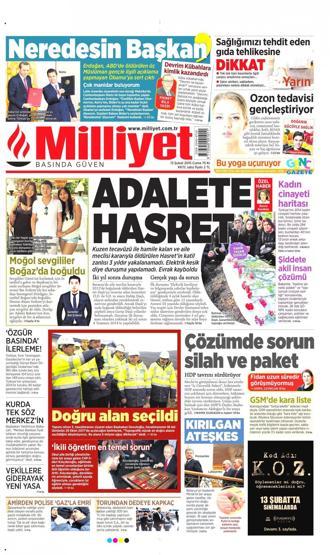 Gazete manşetleri (13 Şubat 2015)
