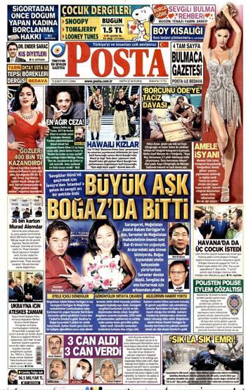Gazete manşetleri (13 Şubat 2015)