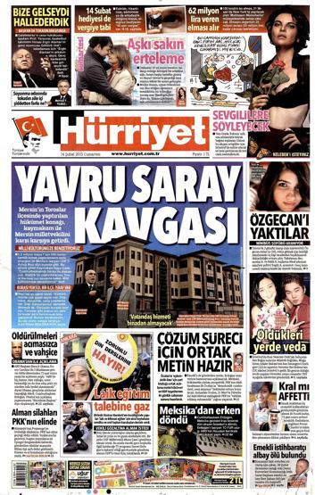 Gazete manşetleri (14.02.2015)