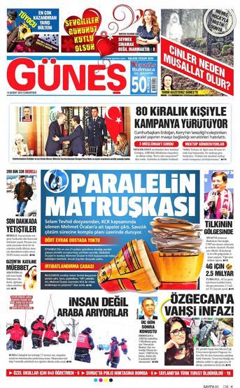 Gazete manşetleri (14.02.2015)