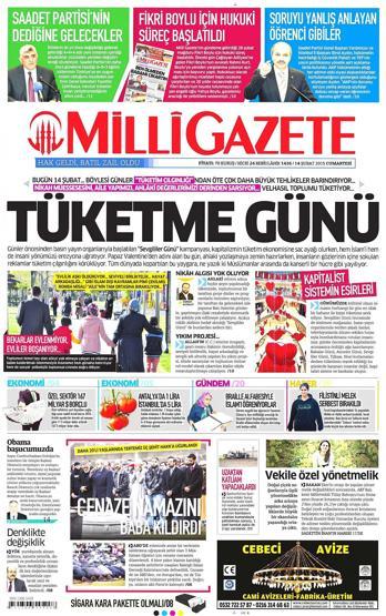 Gazete manşetleri (14.02.2015)