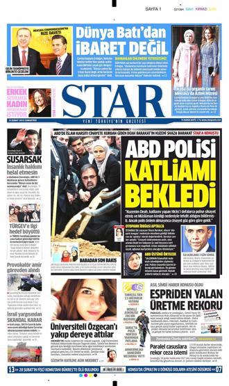 Gazete manşetleri (14.02.2015)