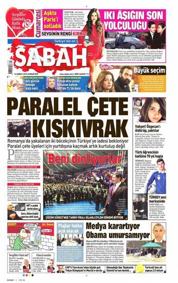 Gazete manşetleri (14.02.2015)