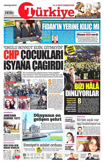 Gazete manşetleri (14.02.2015)
