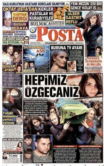 Gazete manşetleri (15-02-2015)