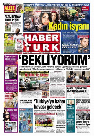 Gazete manşetleri (15-02-2015)