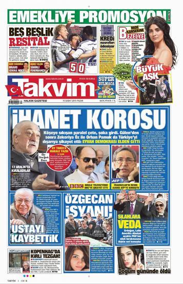 Gazete manşetleri (15-02-2015)