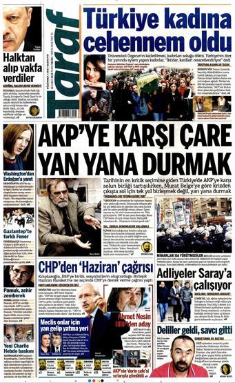 Gazete manşetleri (15-02-2015)