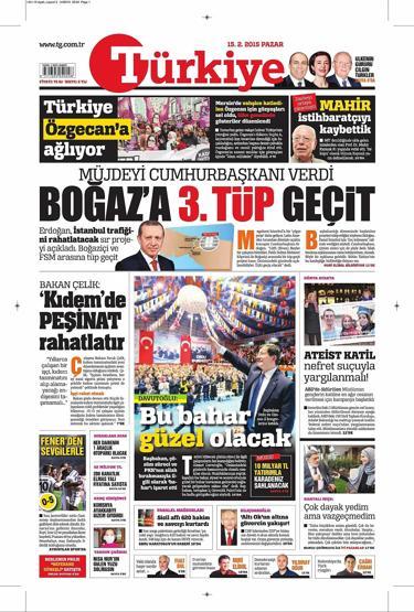 Gazete manşetleri (15-02-2015)