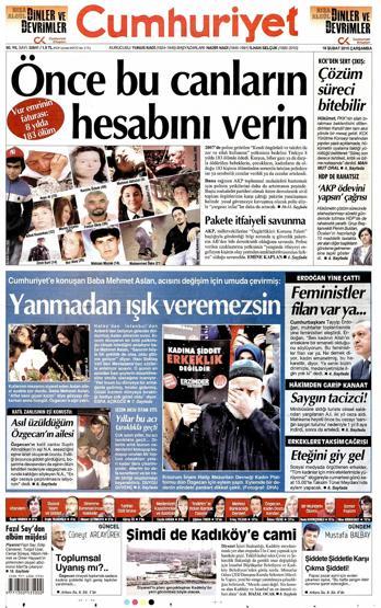 Gazete manşetleri (18 Şubat 2015)