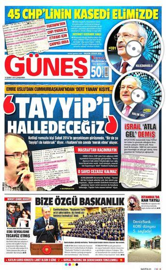 Gazete manşetleri (18 Şubat 2015)