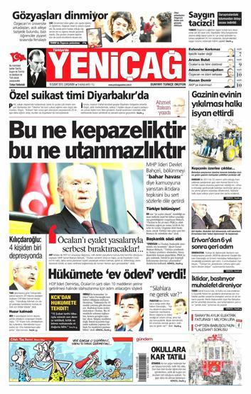 Gazete manşetleri (18 Şubat 2015)