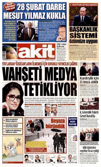 Gazete manşetleri (18 Şubat 2015)