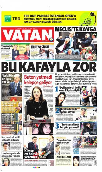 Gazete manşetleri (18 Şubat 2015)