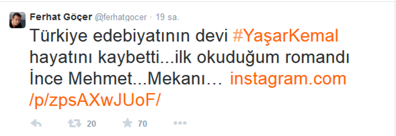 Ünlüler Yaşar Kemal‘e böyle veda etti