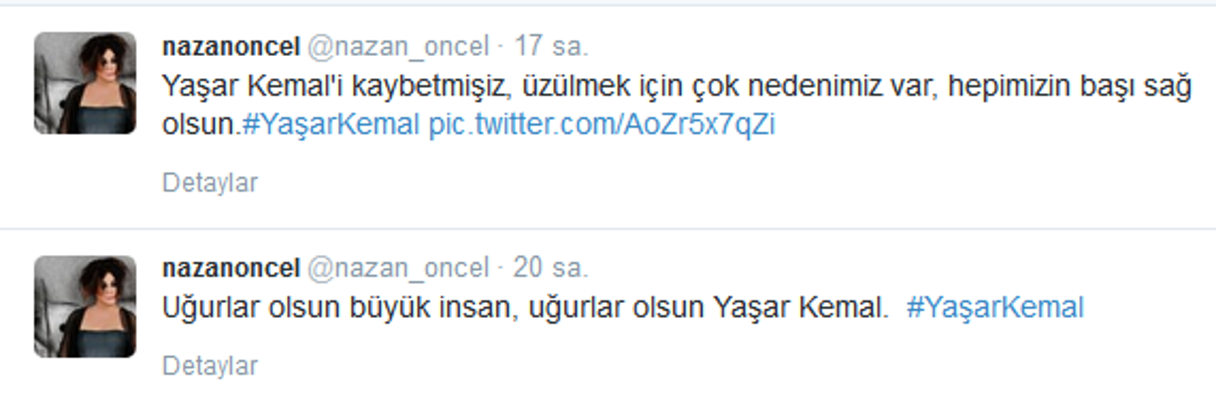 Ünlüler Yaşar Kemal‘e böyle veda etti