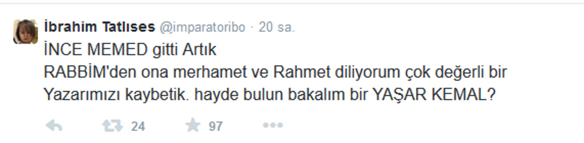 Ünlüler Yaşar Kemal‘e böyle veda etti