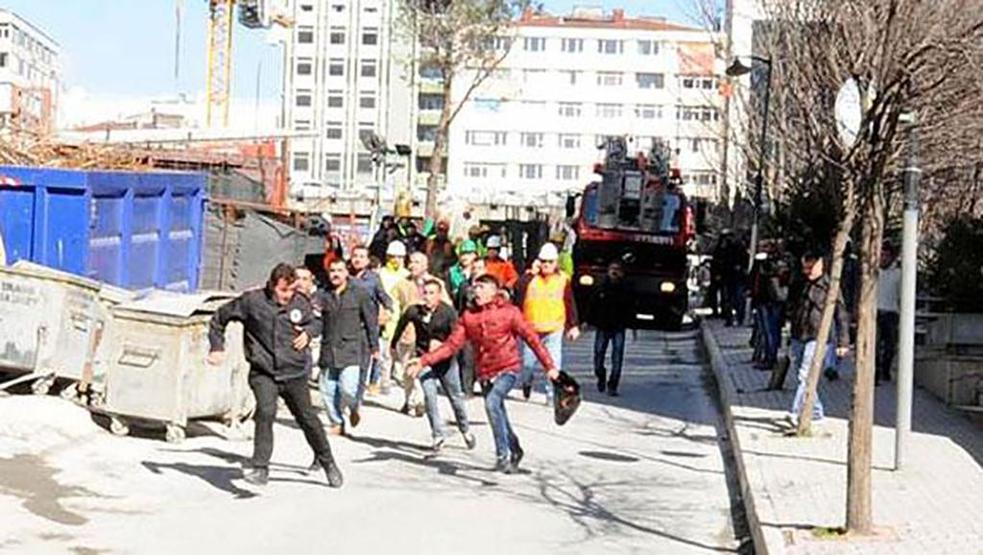 Mecidiyeköyde rezidans inşaatında kavga
