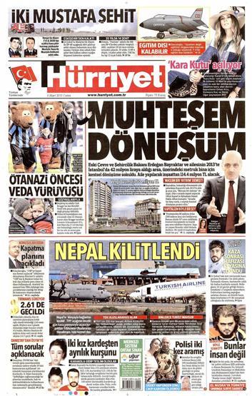 Gazete manşetleri (06.03.2015)