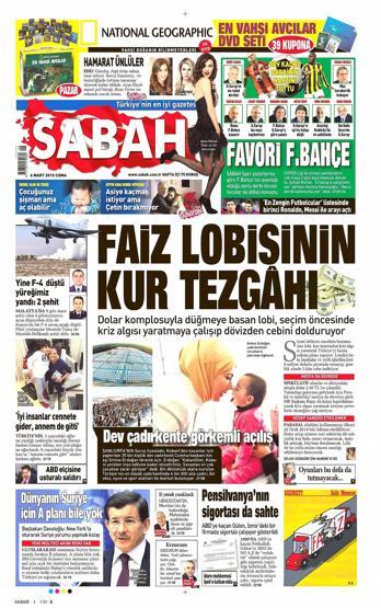 Gazete manşetleri (06.03.2015)