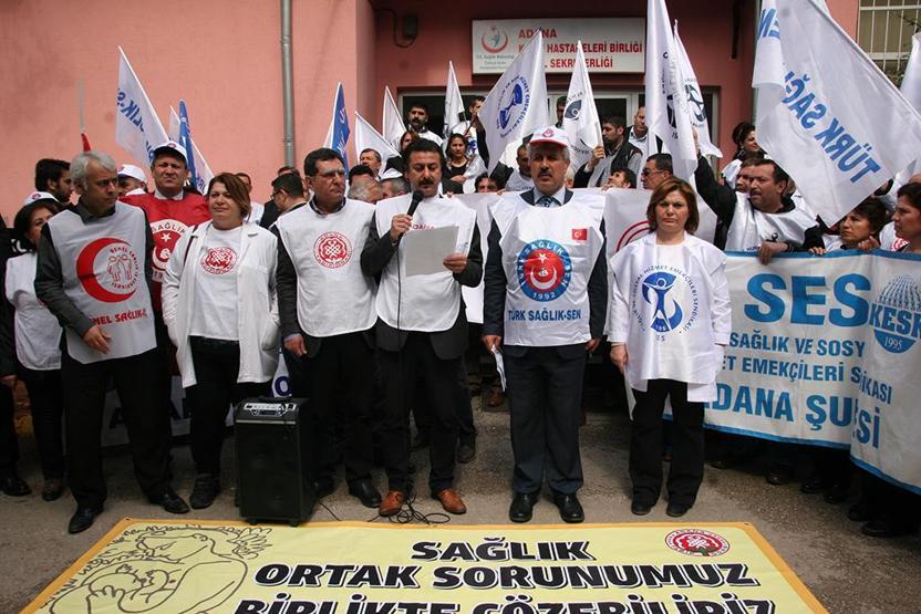 Sağlık çalışanları grevde