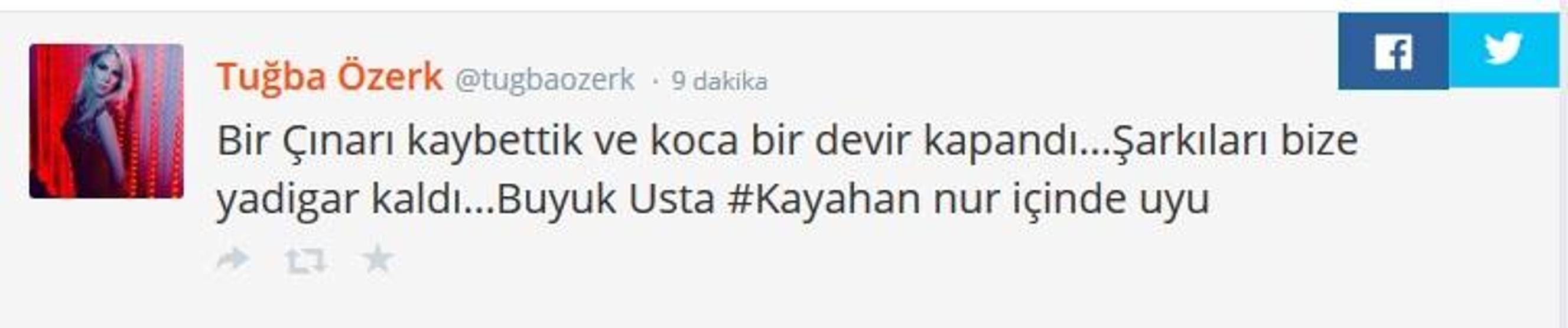 Kayahanın ardından ne dediler