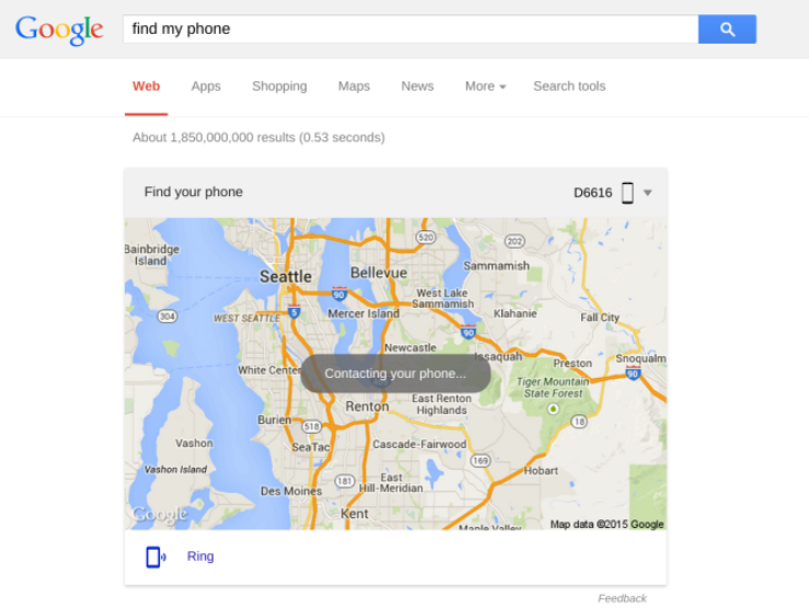 Googleın arama motoru kayıp Android telefonları bulacak