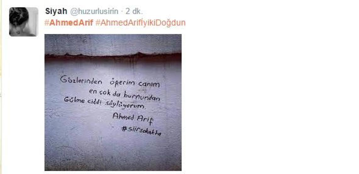 Ahmed Arif unutulmadı