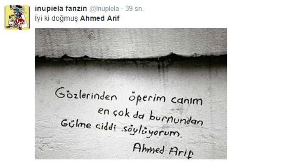 Ahmed Arif unutulmadı