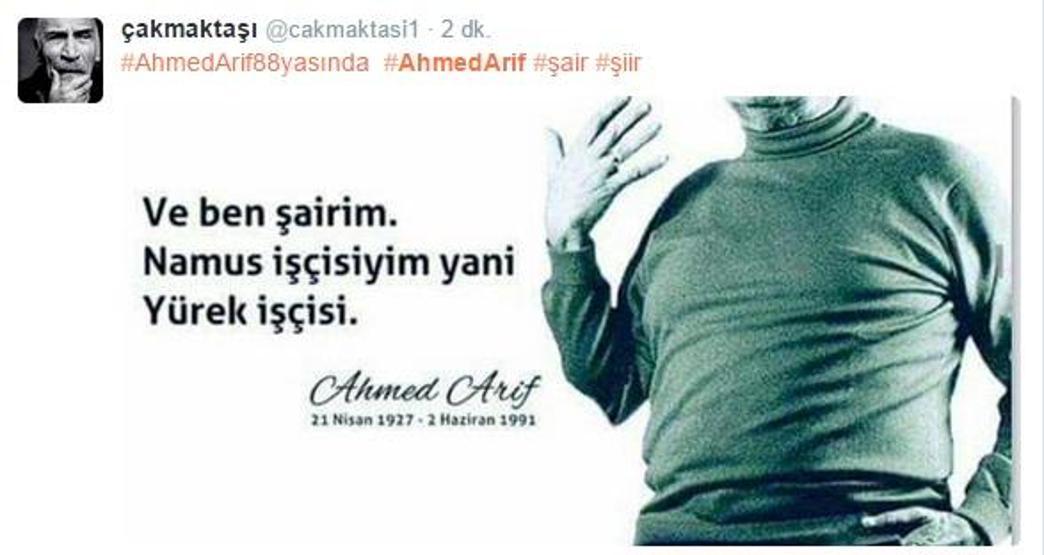 Ahmed Arif unutulmadı