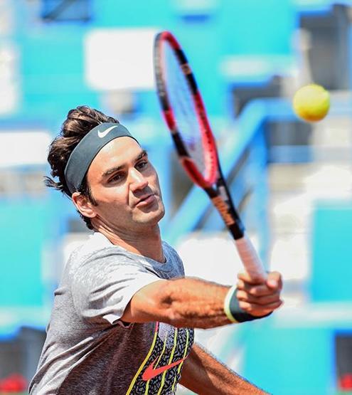 Roger Federerin antrenmanından kareler