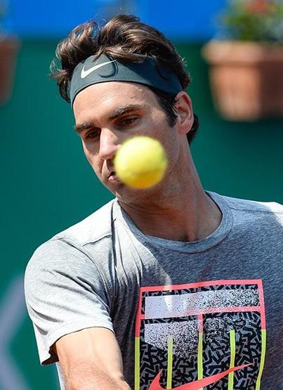 Roger Federerin antrenmanından kareler