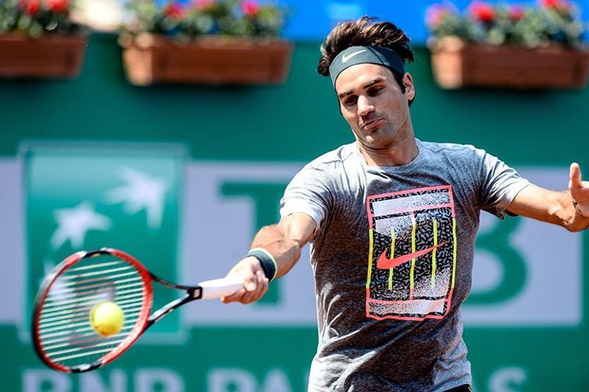 Roger Federerin antrenmanından kareler