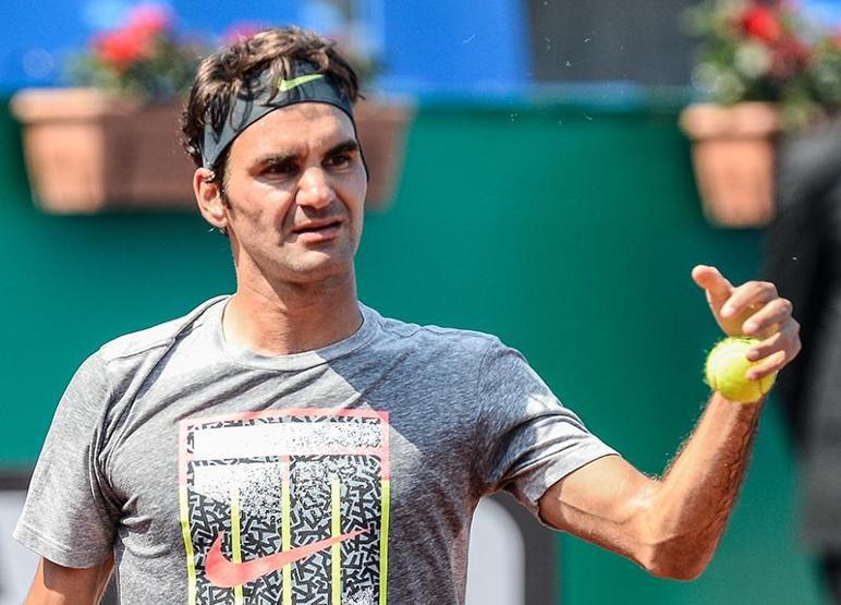 Roger Federerin antrenmanından kareler