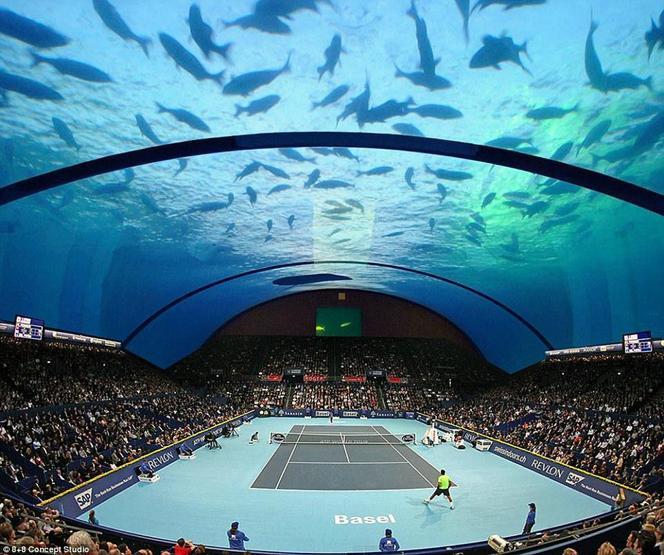 Siz hiç su altında tenis maçı izlediniz mi