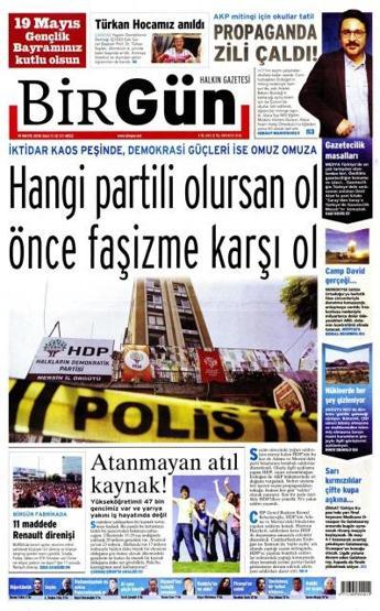 Günün gazete manşetleri (19 Mayıs 2015)