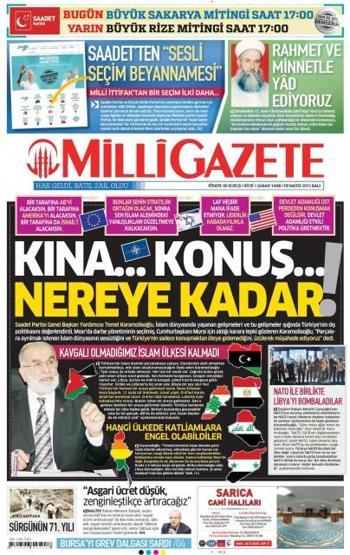 Günün gazete manşetleri (19 Mayıs 2015)